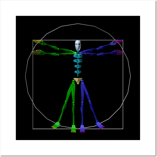 Vitruvian Biped - Shaded Wall Art by CCDesign